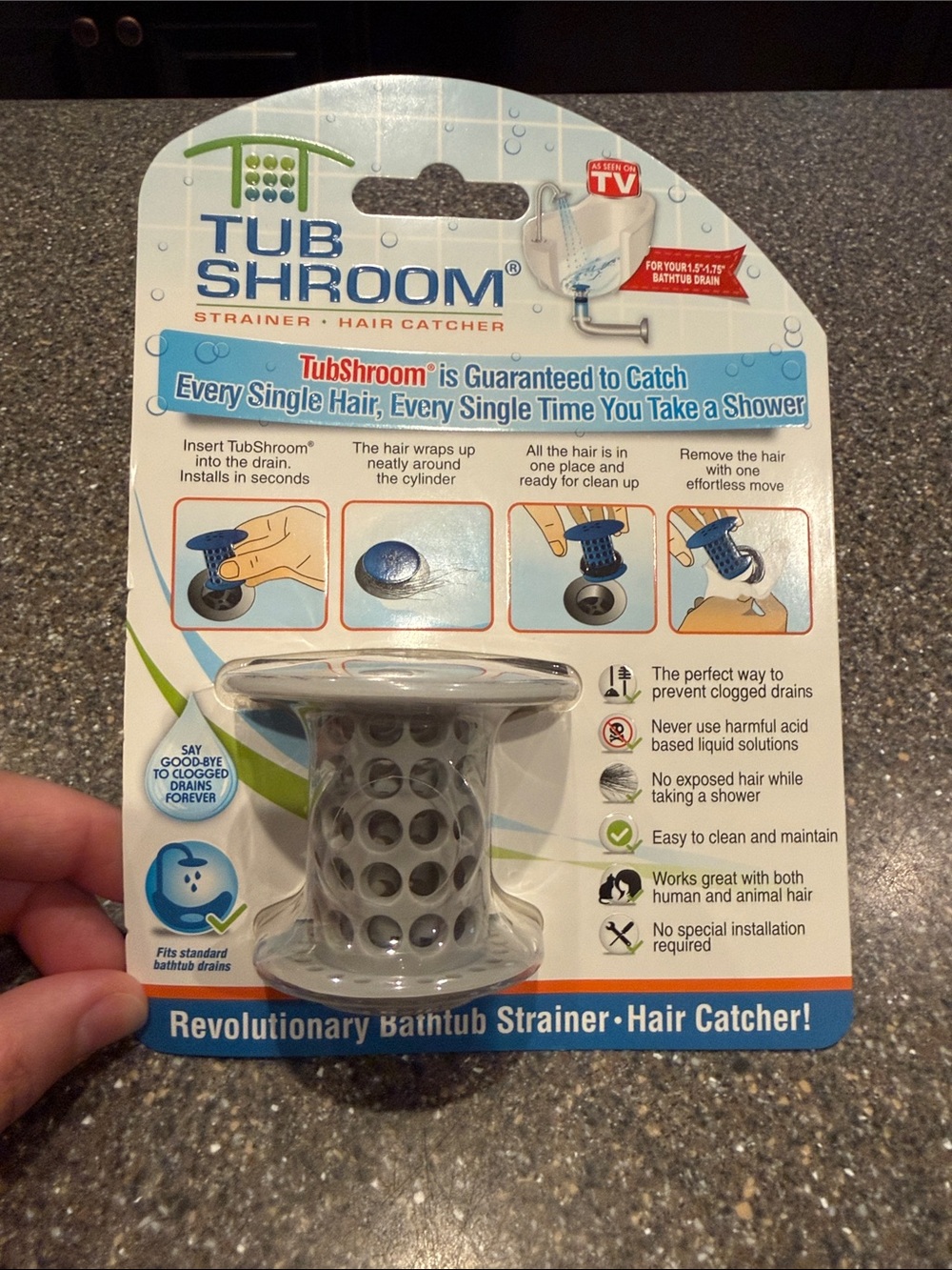 Bath tub hair catcher
